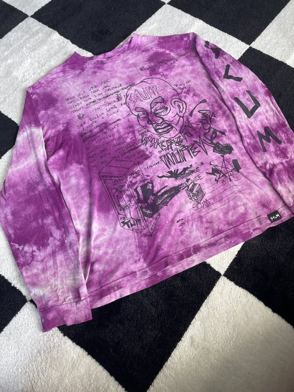 Scum Skate Long Sleeve Tie-Dye Purple
